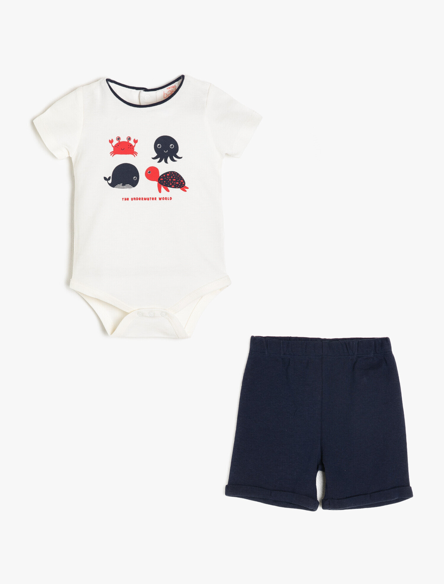  Erkek Bebek Baskılı Set Kısa Kollu