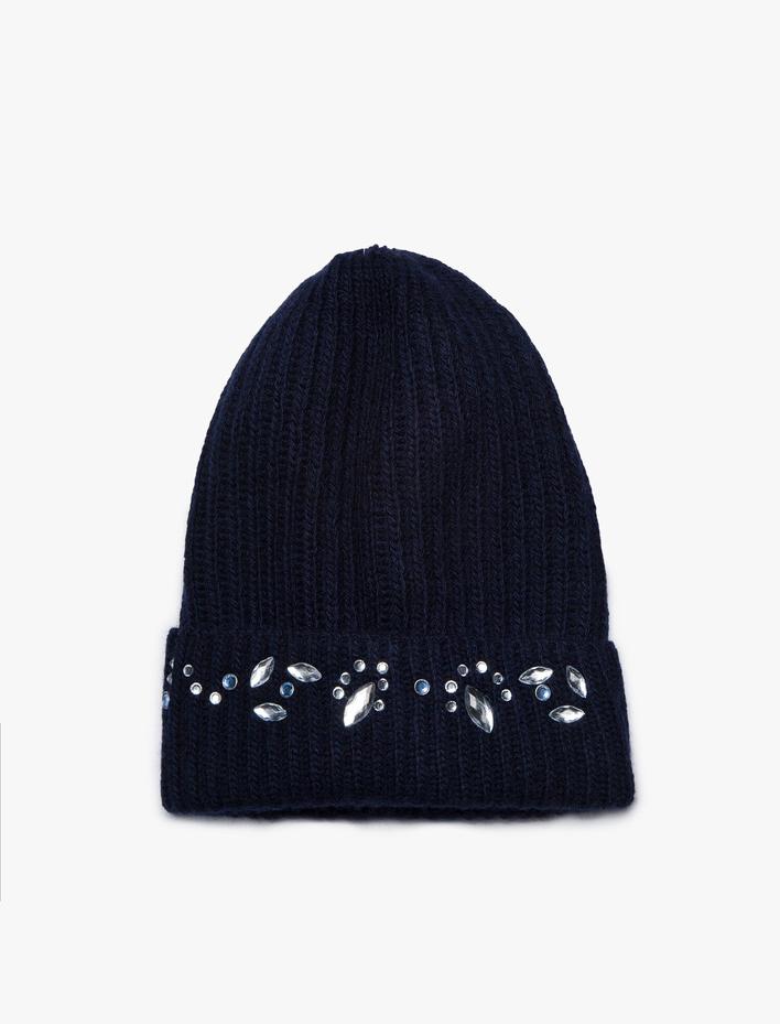 Kadın Taş Detaylı Bere