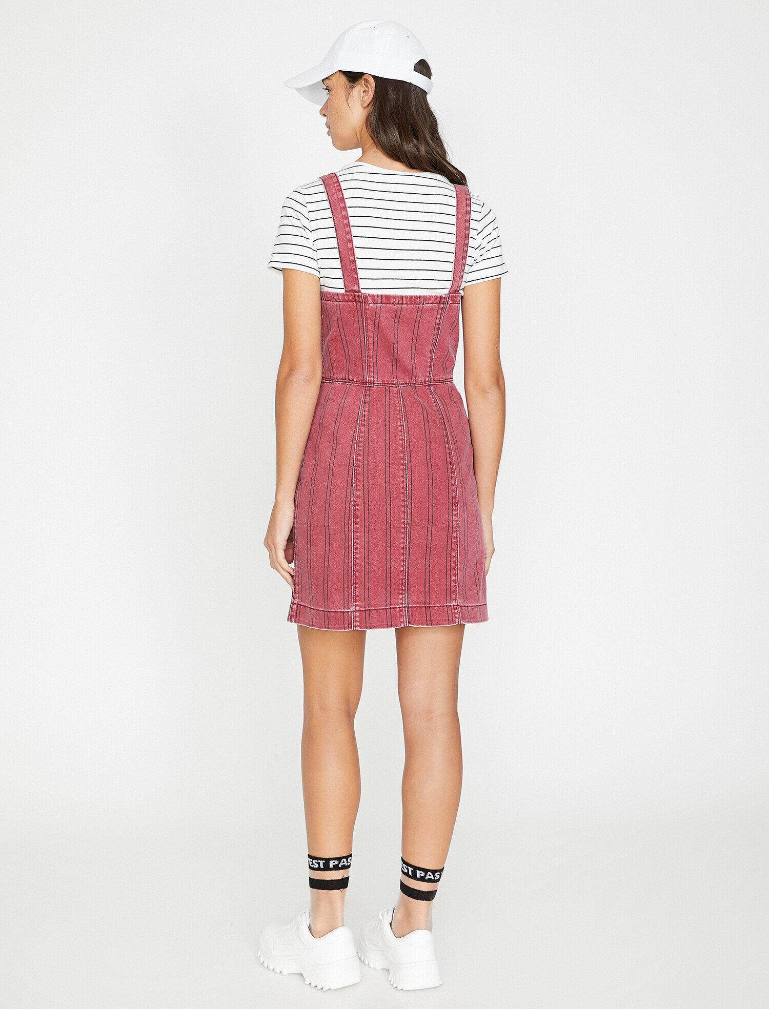   Düğme Detaylı Jean Elbise