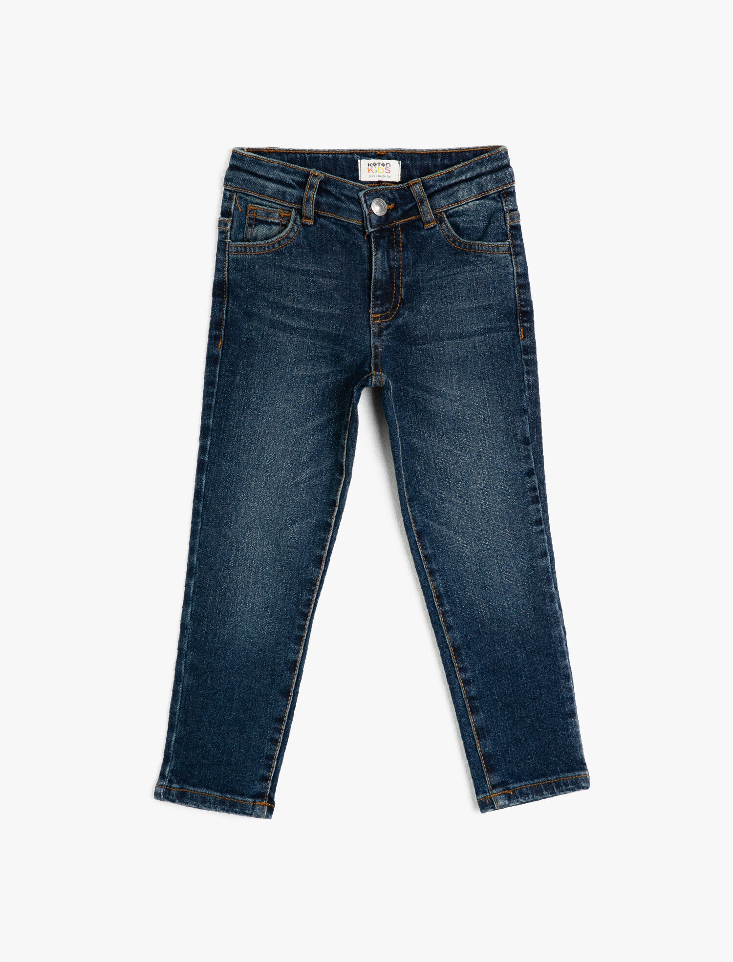  Erkek Çocuk Kot Pantolon Dar Paça Pamuklu Cepli - Slim Jean