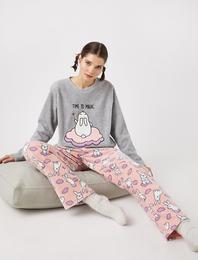 Polar Hayvan Baskılı Pijama Takımı