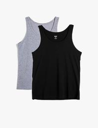 Bisiklet Yaka 2'li Erkek Atlet