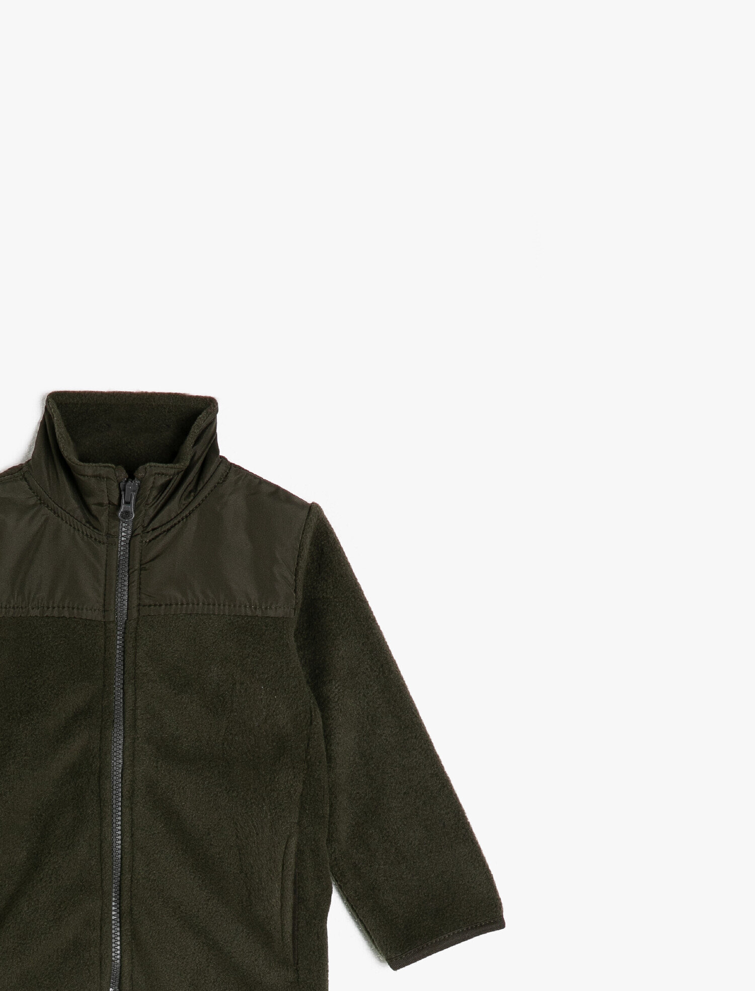  Erkek Bebek Yüksek Yaka Fermuarlı Sweatshirt