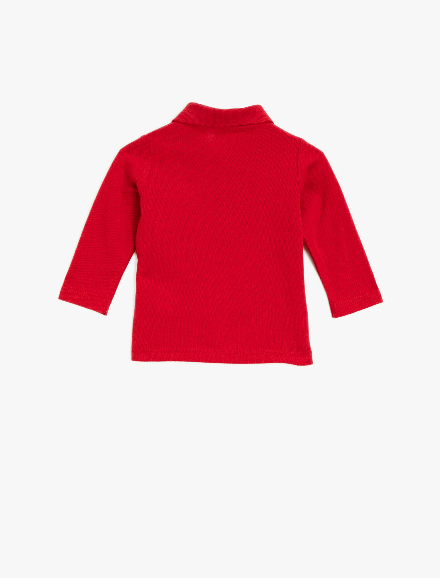  Erkek Bebek Polo Yaka Uzun Kollu Basic Pamuklu Tişört