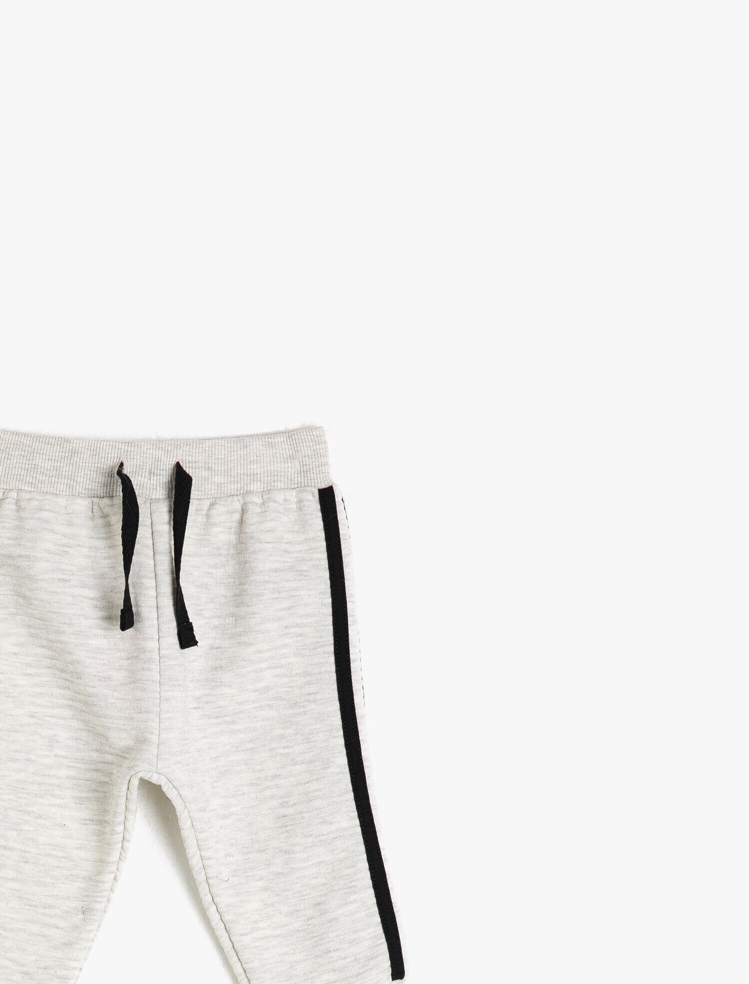  Erkek Bebek Belden Bağlamalı Şeritli Normal Bel Eşofman Altı