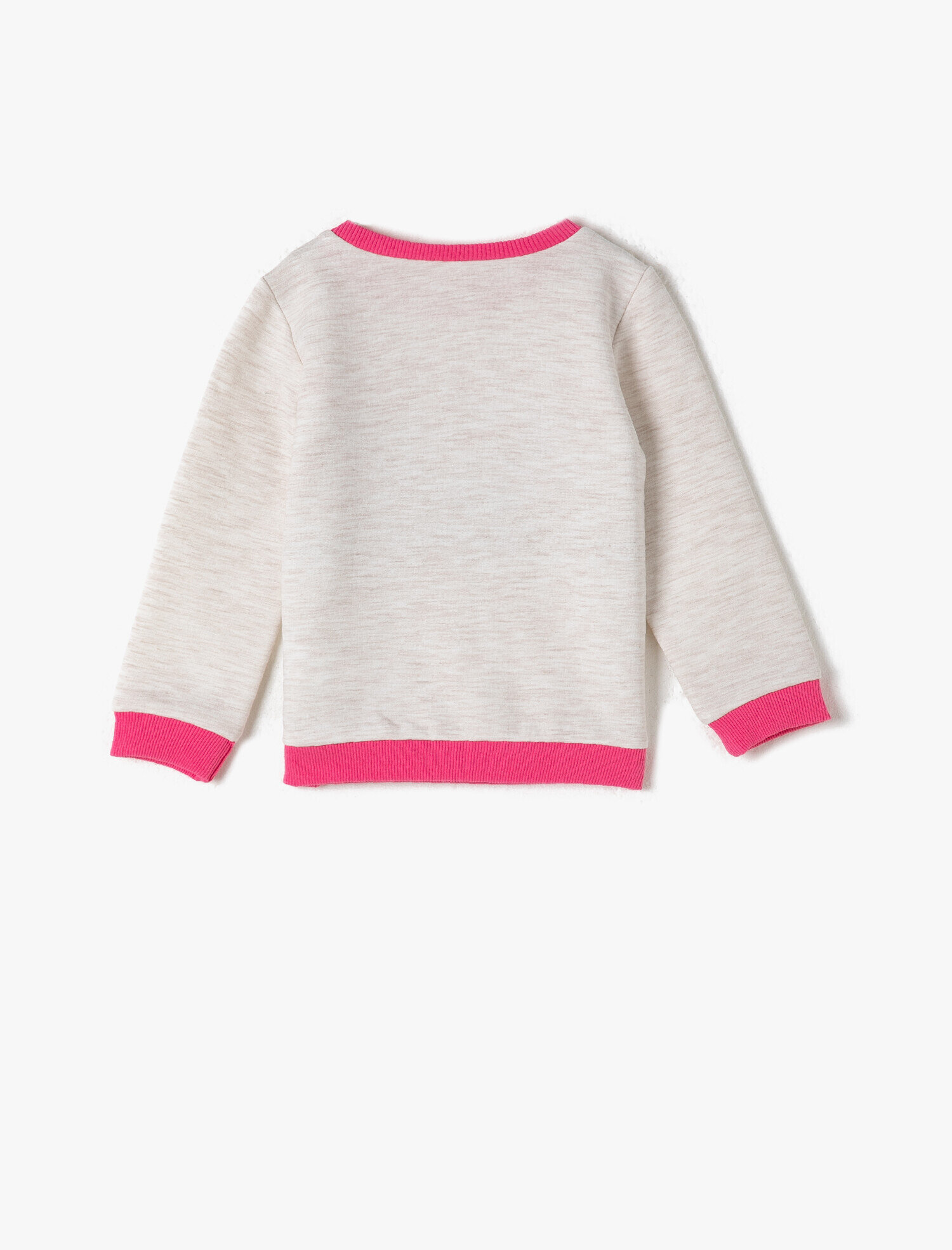 Kız Bebek Bisiklet Yaka Baskılı Sweatshirt