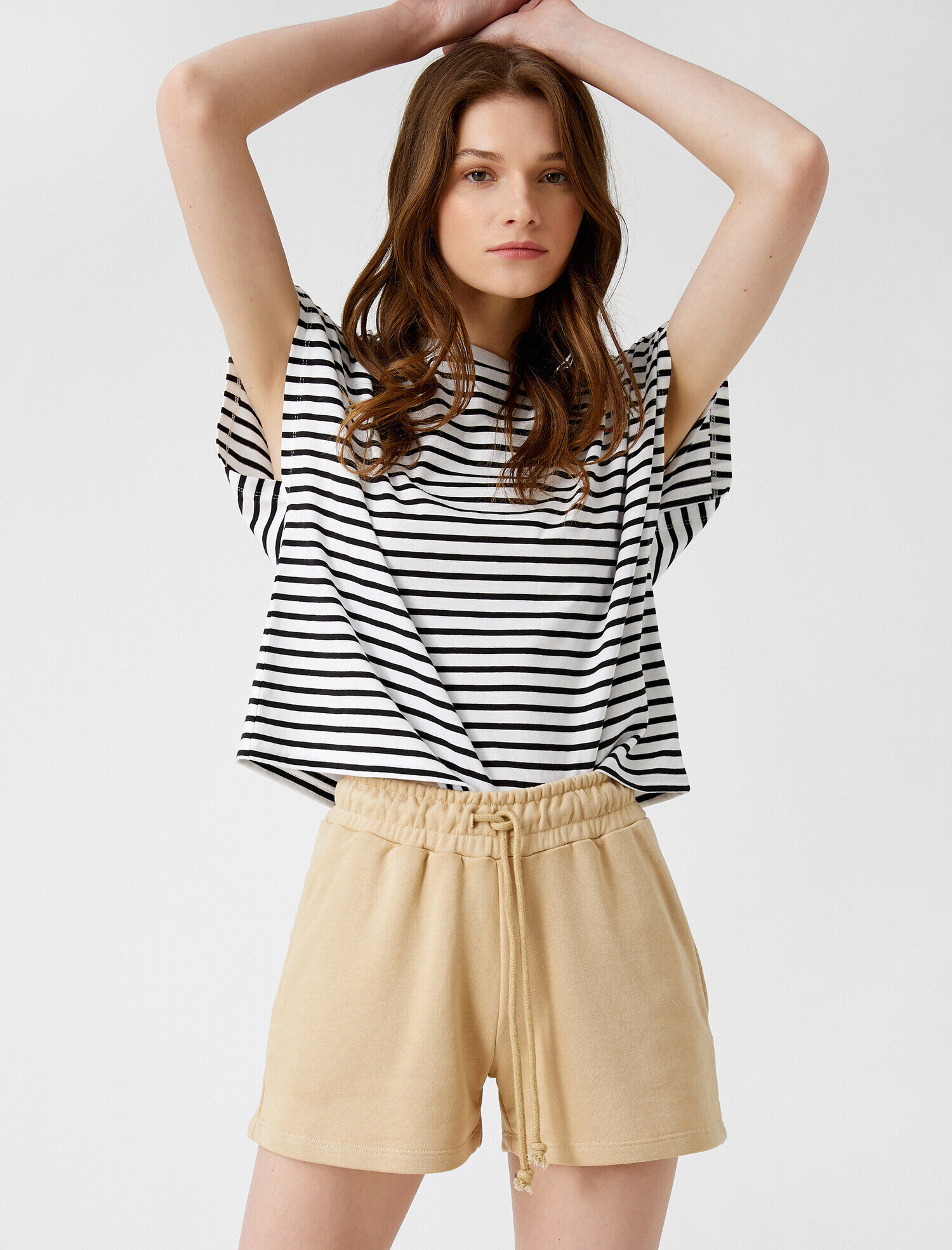   Çizgili Tişört Pamuklu