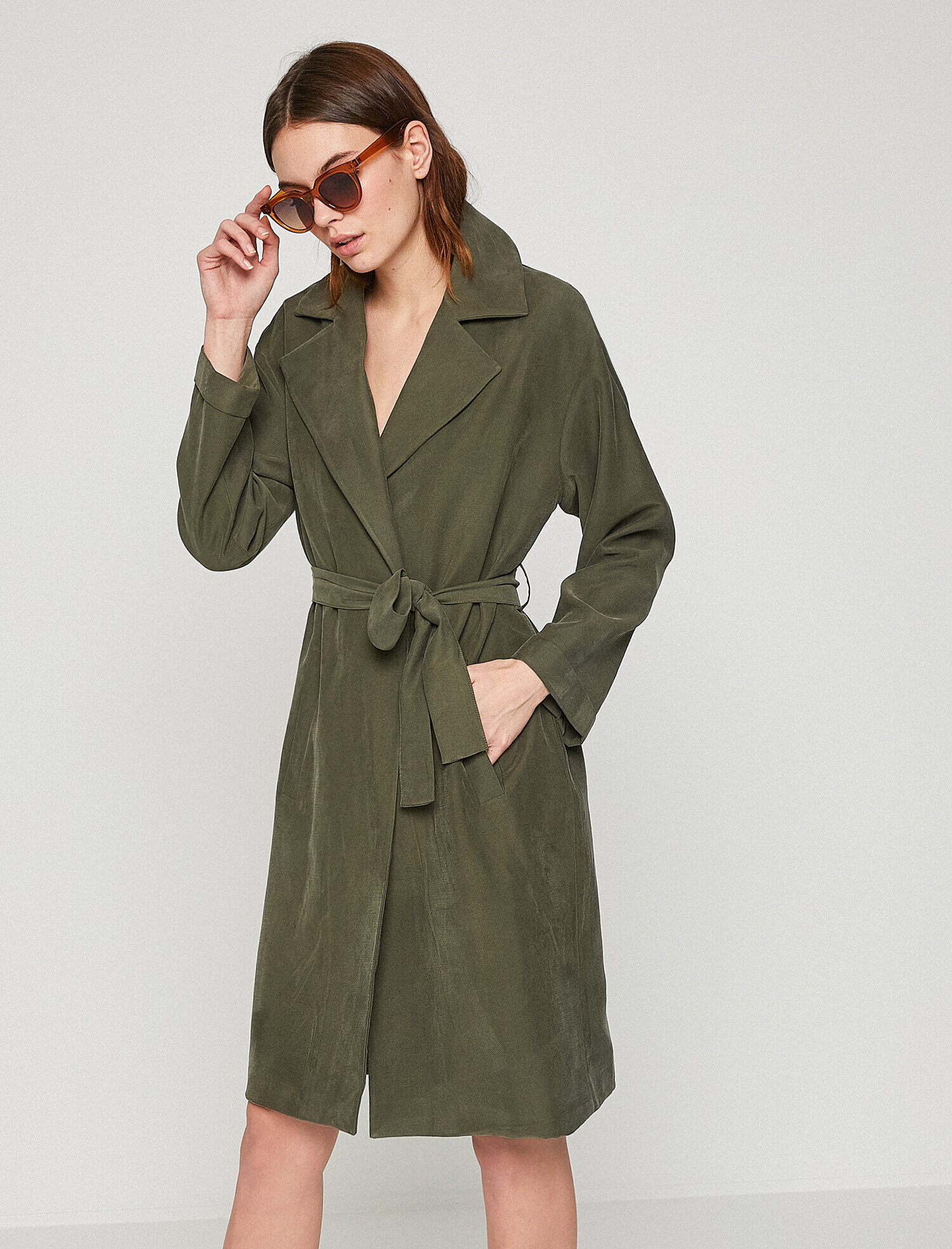   Beli Bağlamalı Trençkot