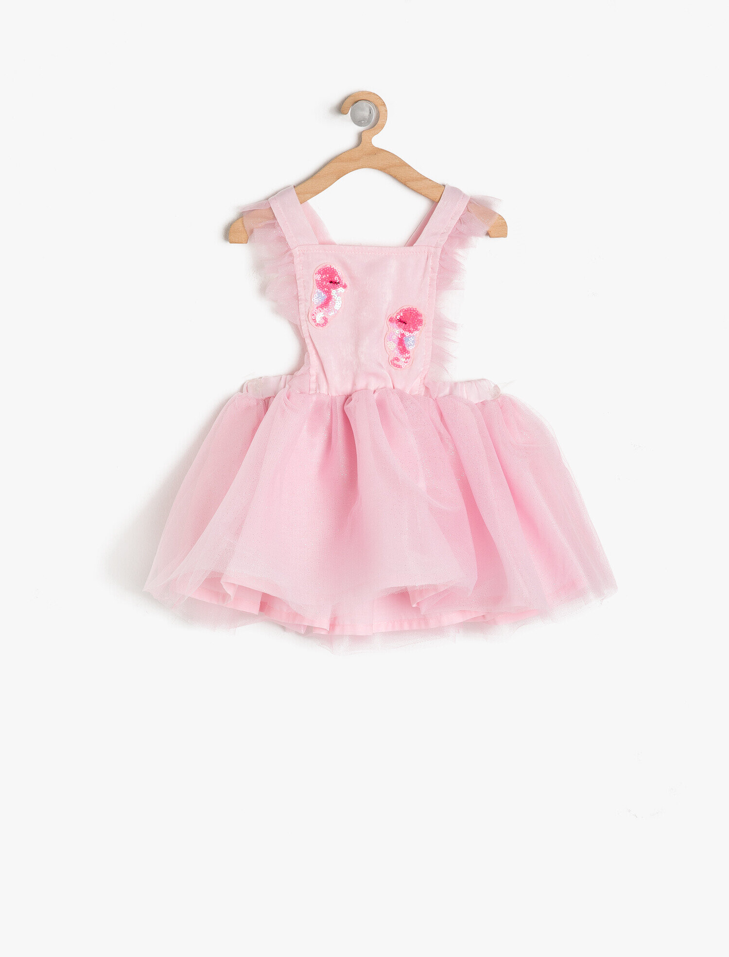  Kız Bebek Pul Detaylı Elbise