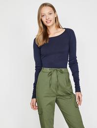 Bisiklet Yaka Triko Kazak