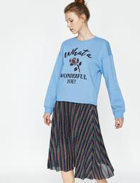 Yazılı Baskılı Sweatshirt