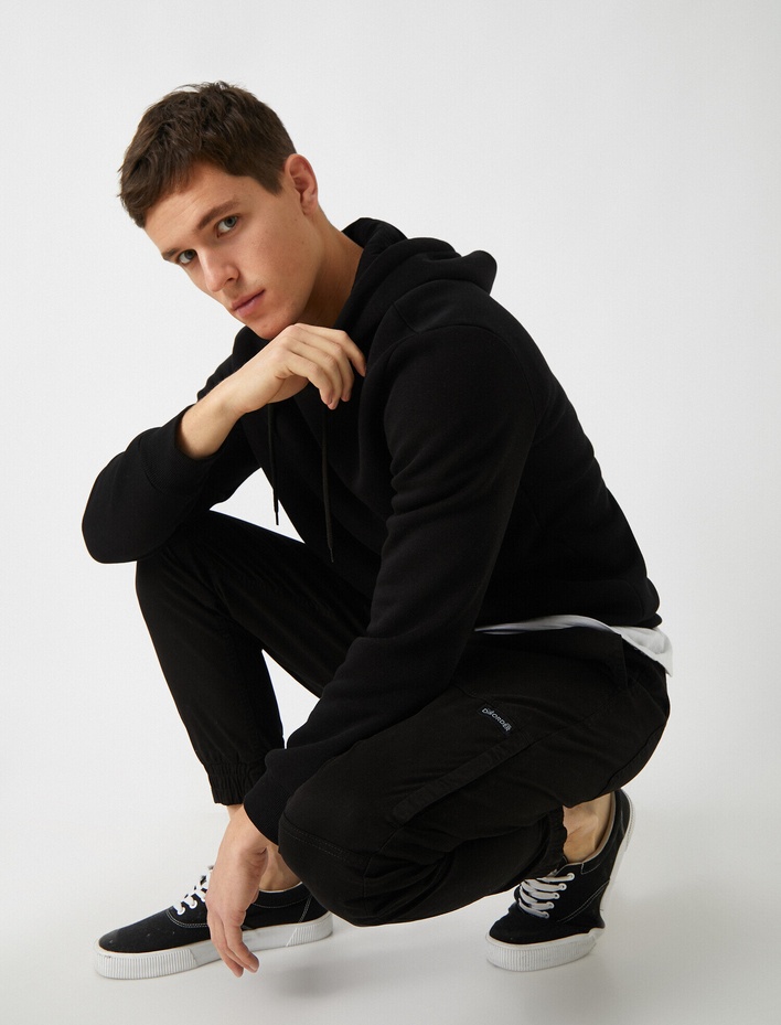  Gabardin Kumaştan Pamuklu Tapared Fit Chino Jogger Pantolon
