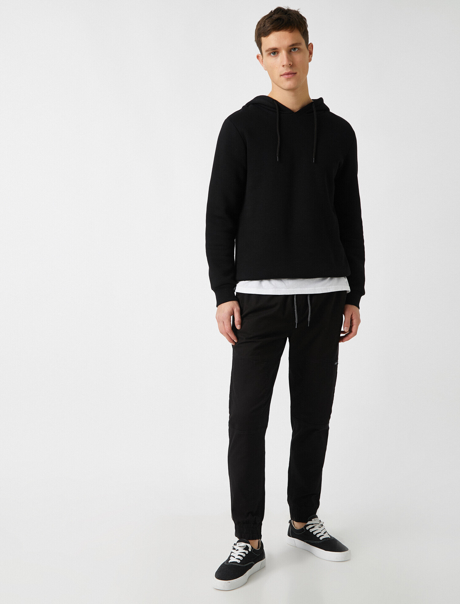   Gabardin Kumaştan Pamuklu Tapared Fit Chino Jogger Pantolon