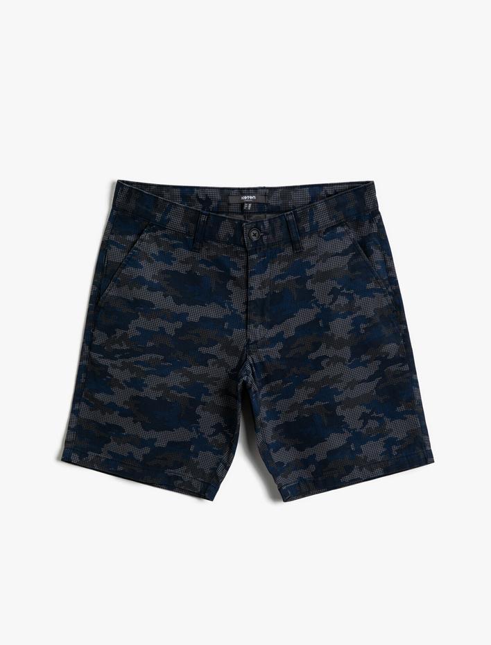  Desenli Şort Pamuklu