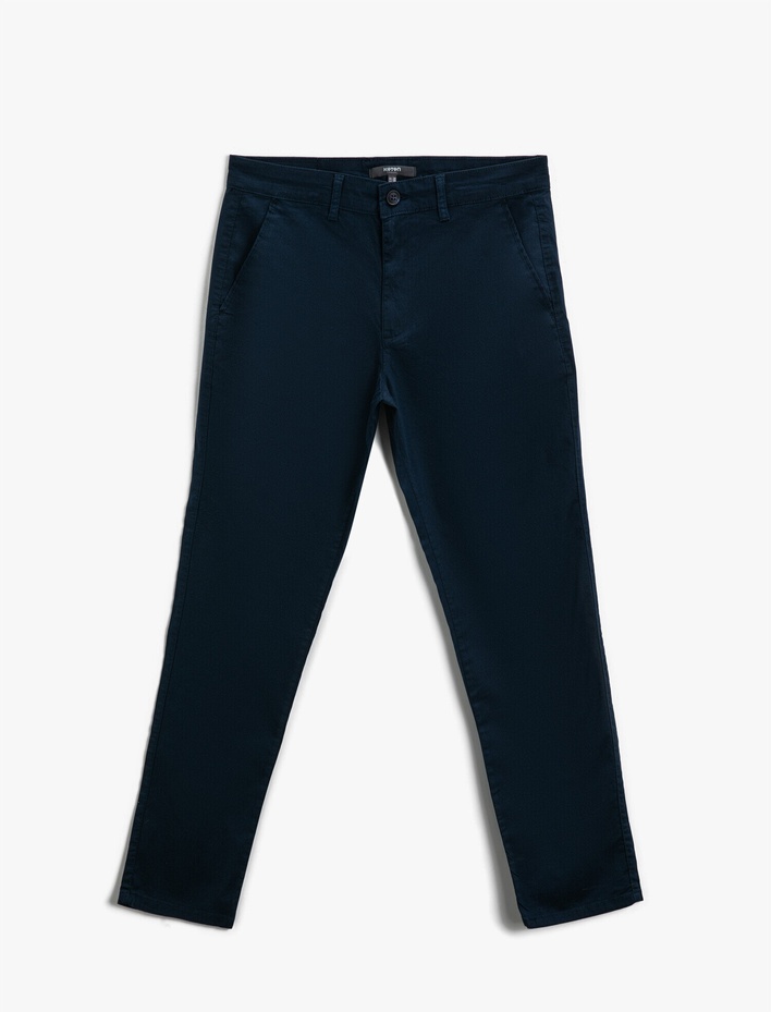  Slim Fit Pantolon Cepli Pamuklu
