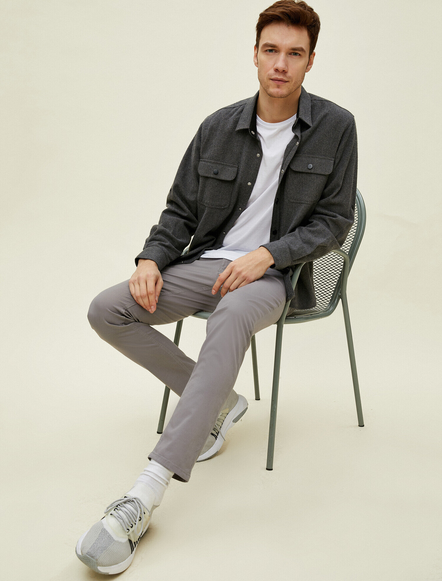   Skinny Fit Gabardin Kumaştan 5 Cepli Pamuklu Pantolon