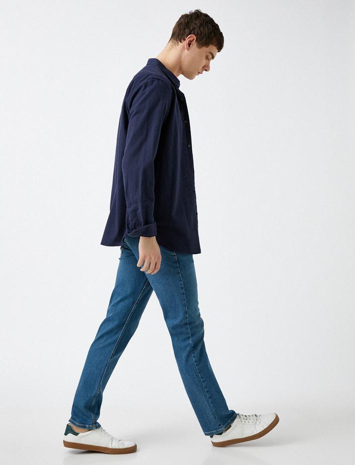  Straight Fit Boru Paça Kot Pantolon - Mark Jean