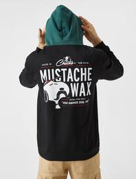 Snoopy Lisanslı Yazılı Baskılı Kapüşonlu Pamuklu Sweatshirt