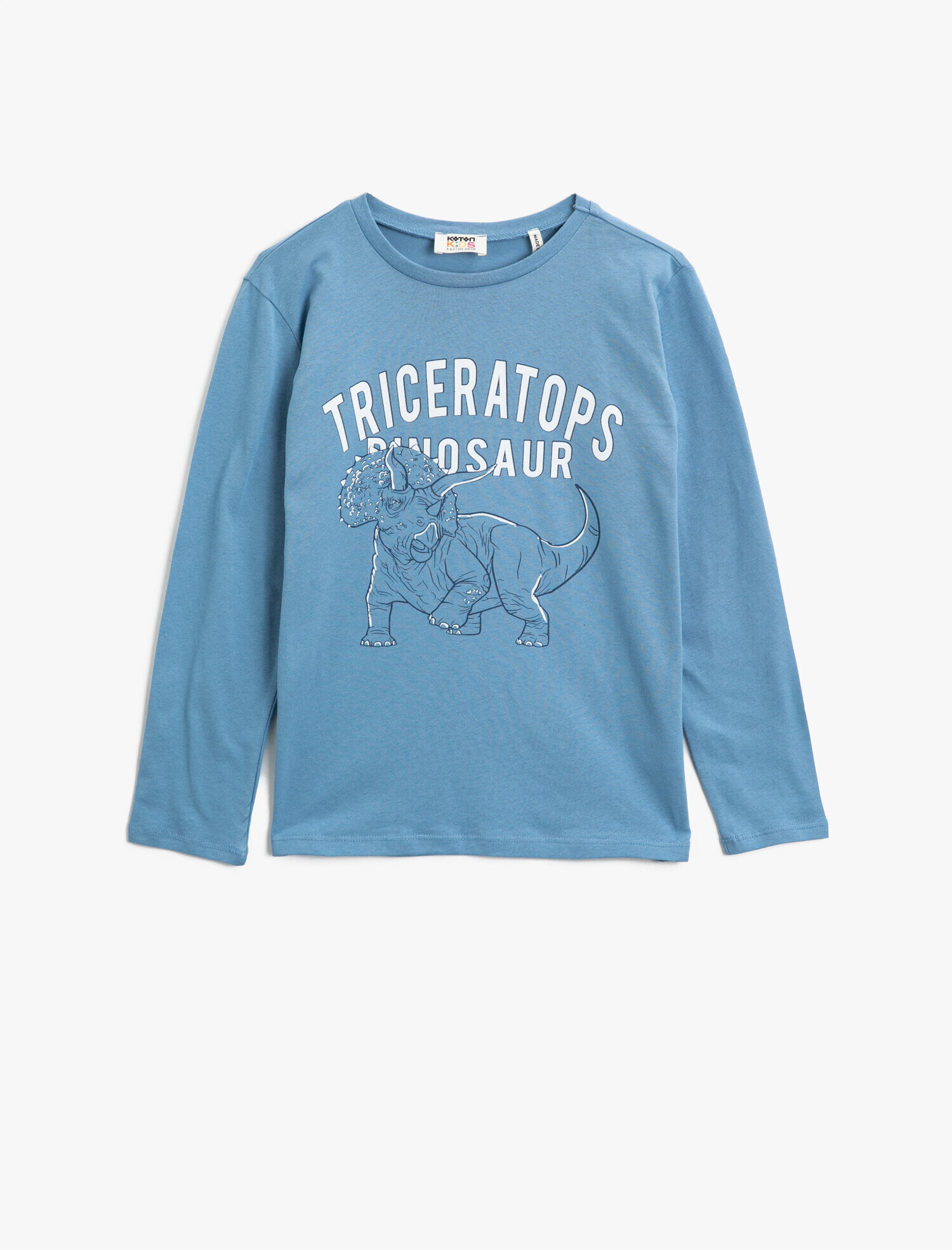  Erkek Çocuk Dinozor Baskılı Uzun Kollu Tişört