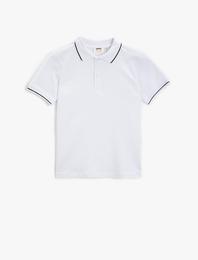 Polo Yaka Tişört Basic Kısa Kollu Pamuklu