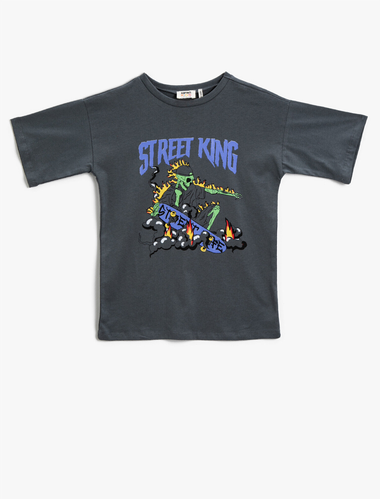  Erkek Çocuk Sloganlı Tişört Pamuklu