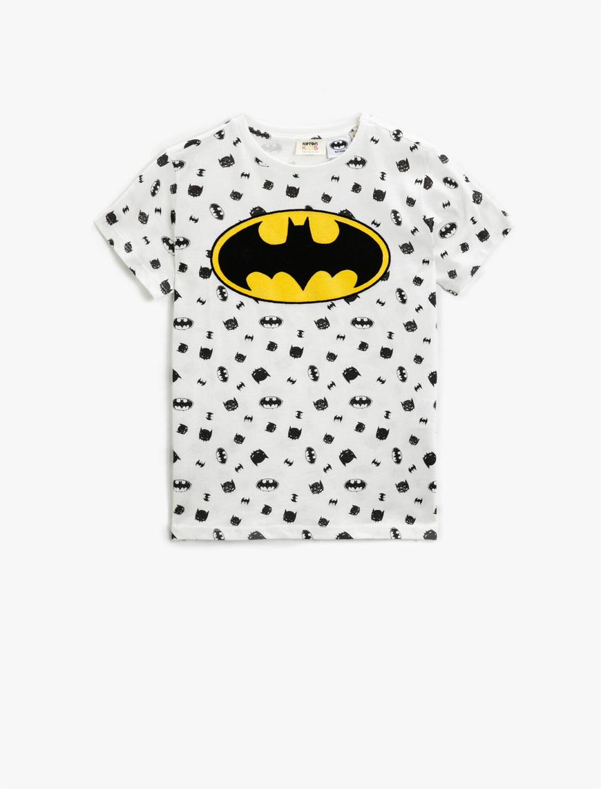  Erkek Çocuk Batman Tişört Baskılı Lisanslı Pamuklu