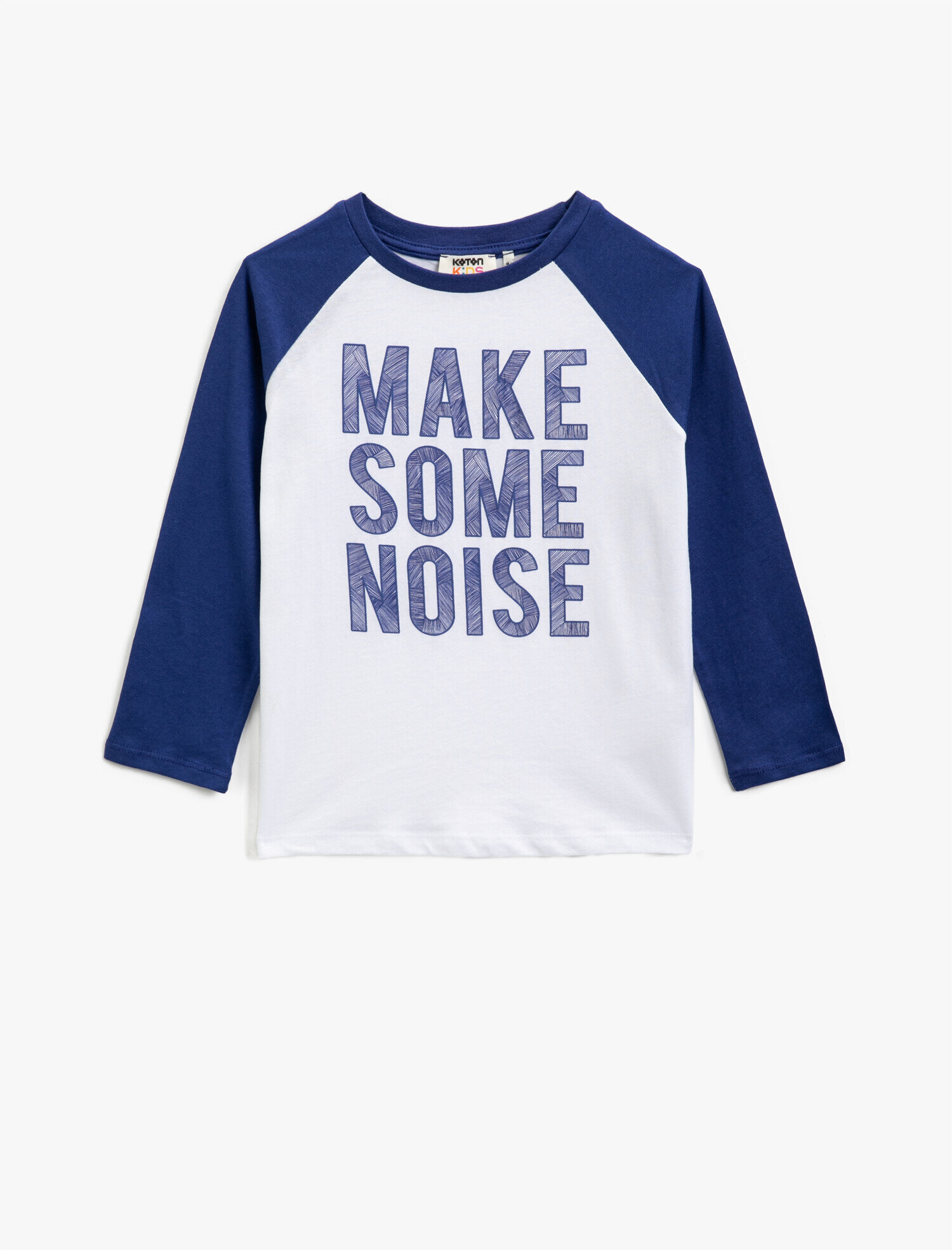  Erkek Çocuk Yazılı Baskılı Tişört Pamuklu Uzun Kollu