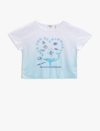 Marmara Temalı Baskılı Tişört Pamuklu