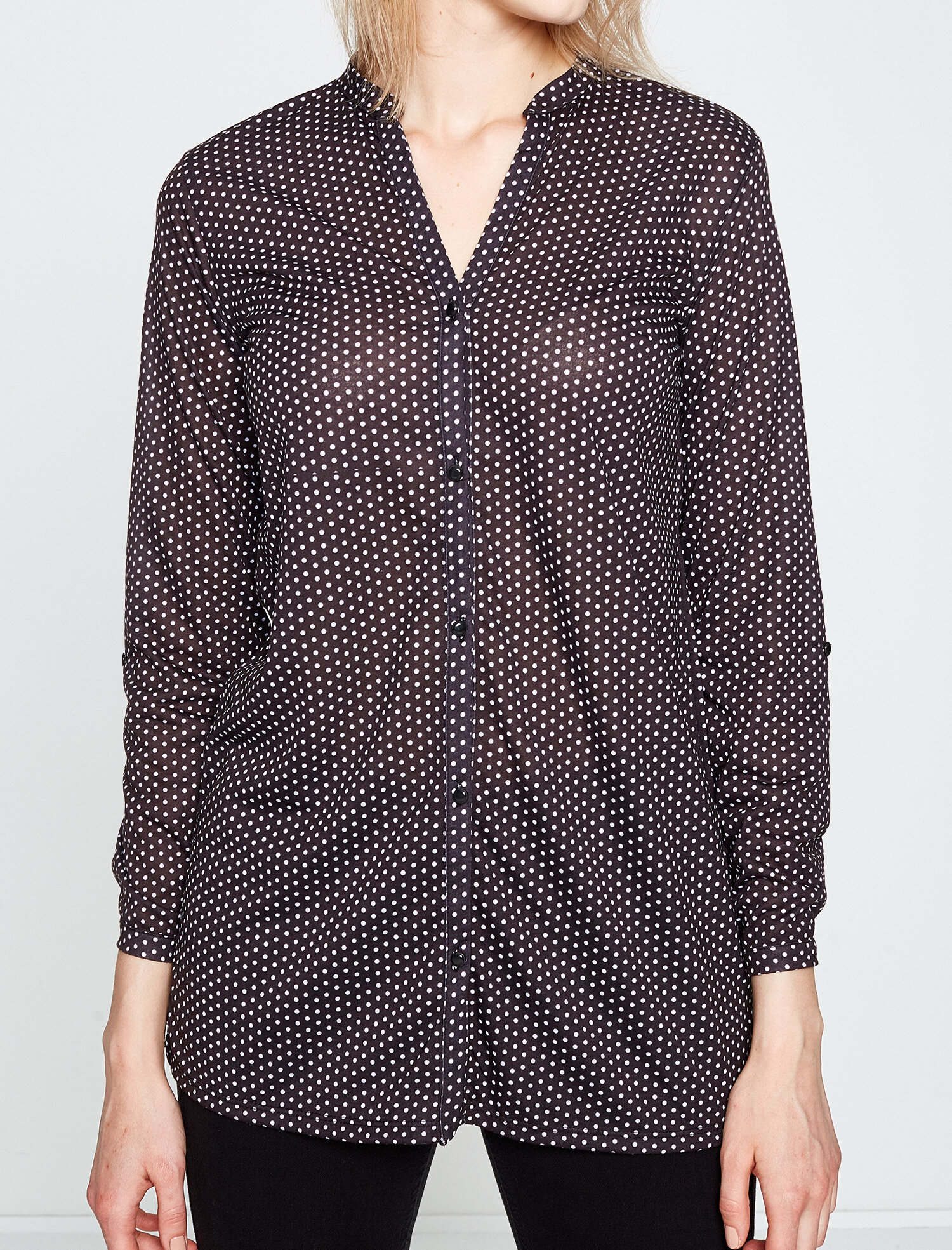   Puantiye Detaylı Tişört