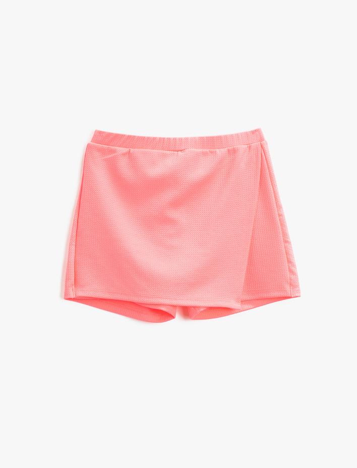 Kız Çocuk Şort Etek Basic Normal Bel