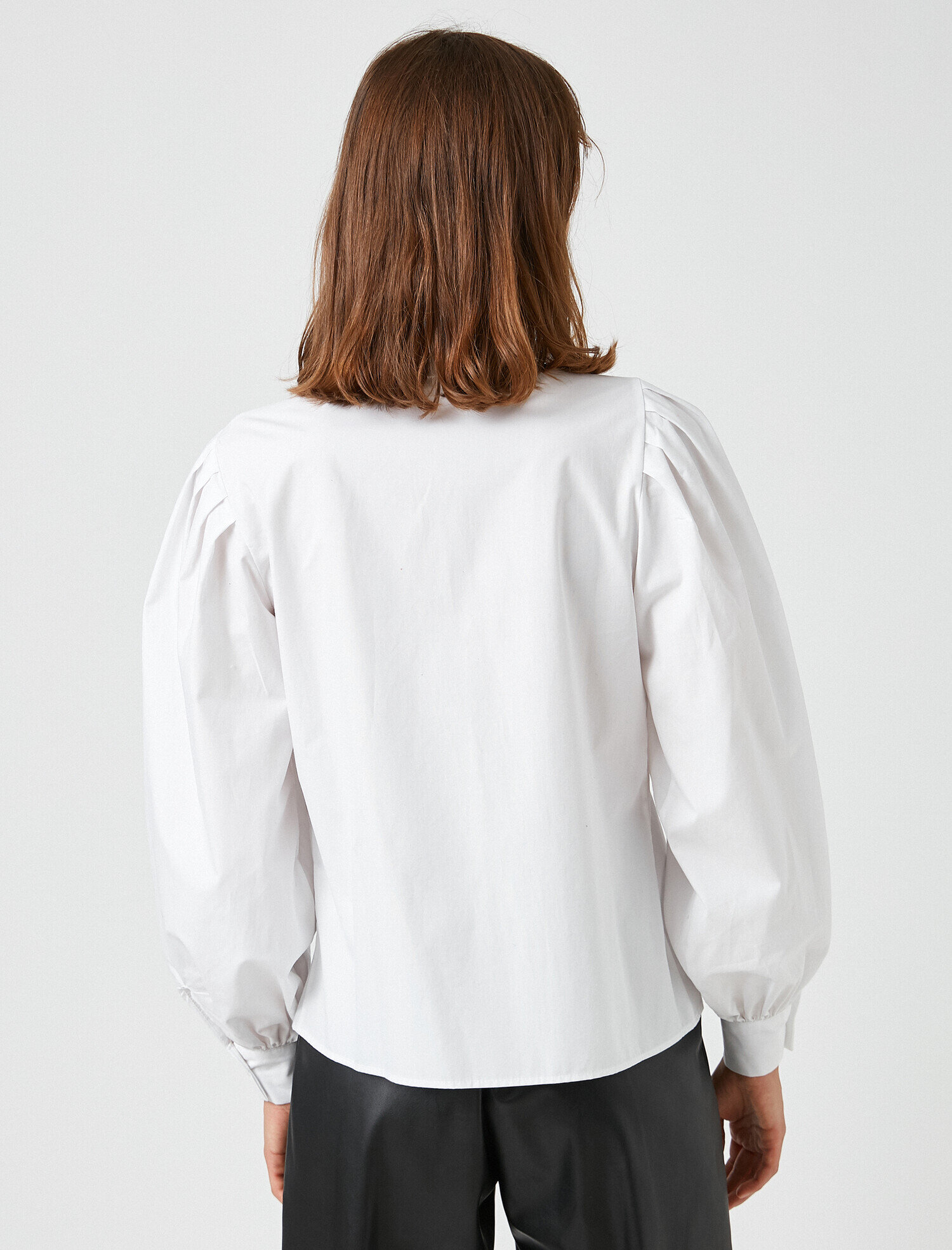   Balon Kollu Poplin Gömlek