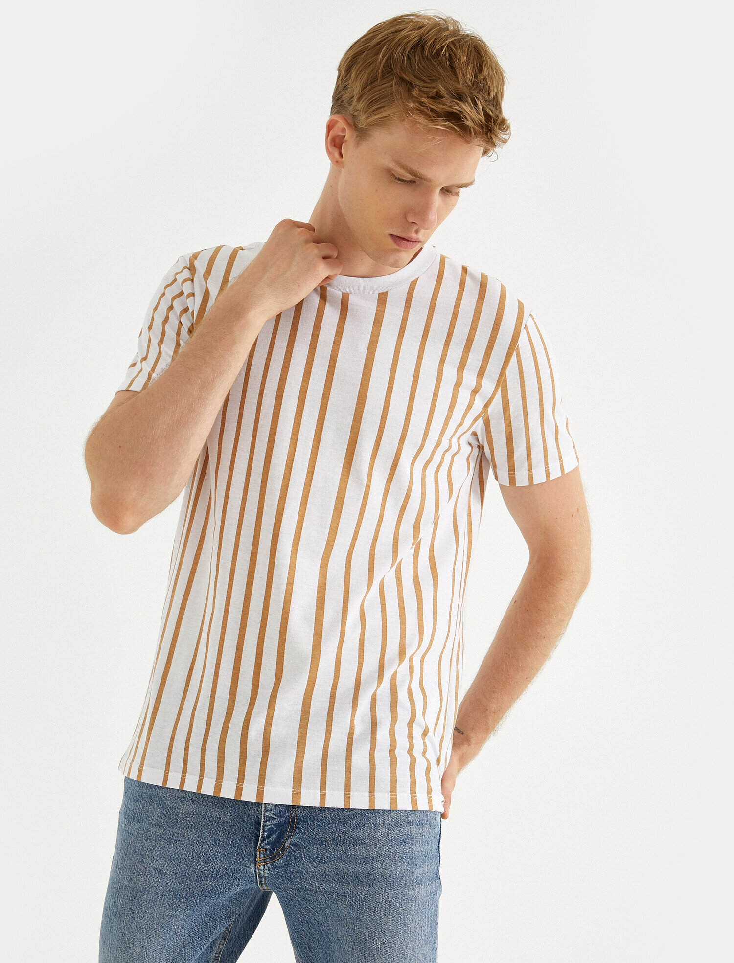   Çizgili Basic Tişört
