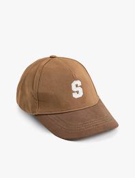 S Harfi İşlemeli Şapka Pamuklu