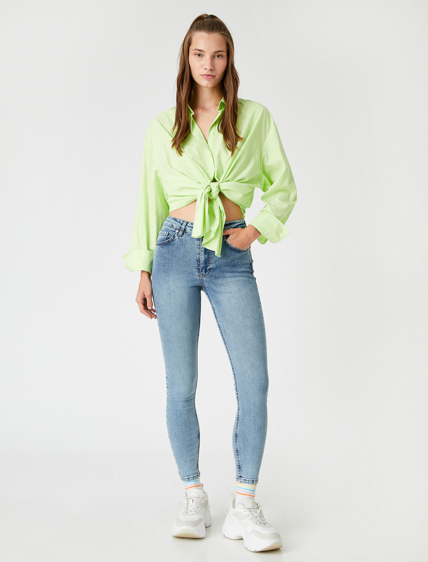   Yüksek Bel Dar Kesim Skinny Kot Pantolon - Carmen Jean