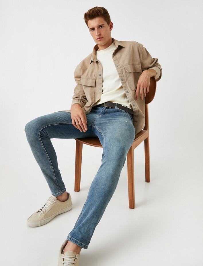  Super Skinny Fit Kot Pantolon - Justin Jean