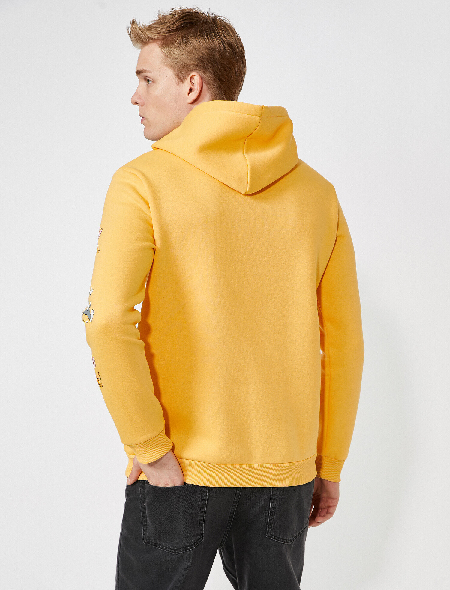   Tom ve Jerry Oversize Kapşonlu Sweatshirt Lisanslı Baskılı