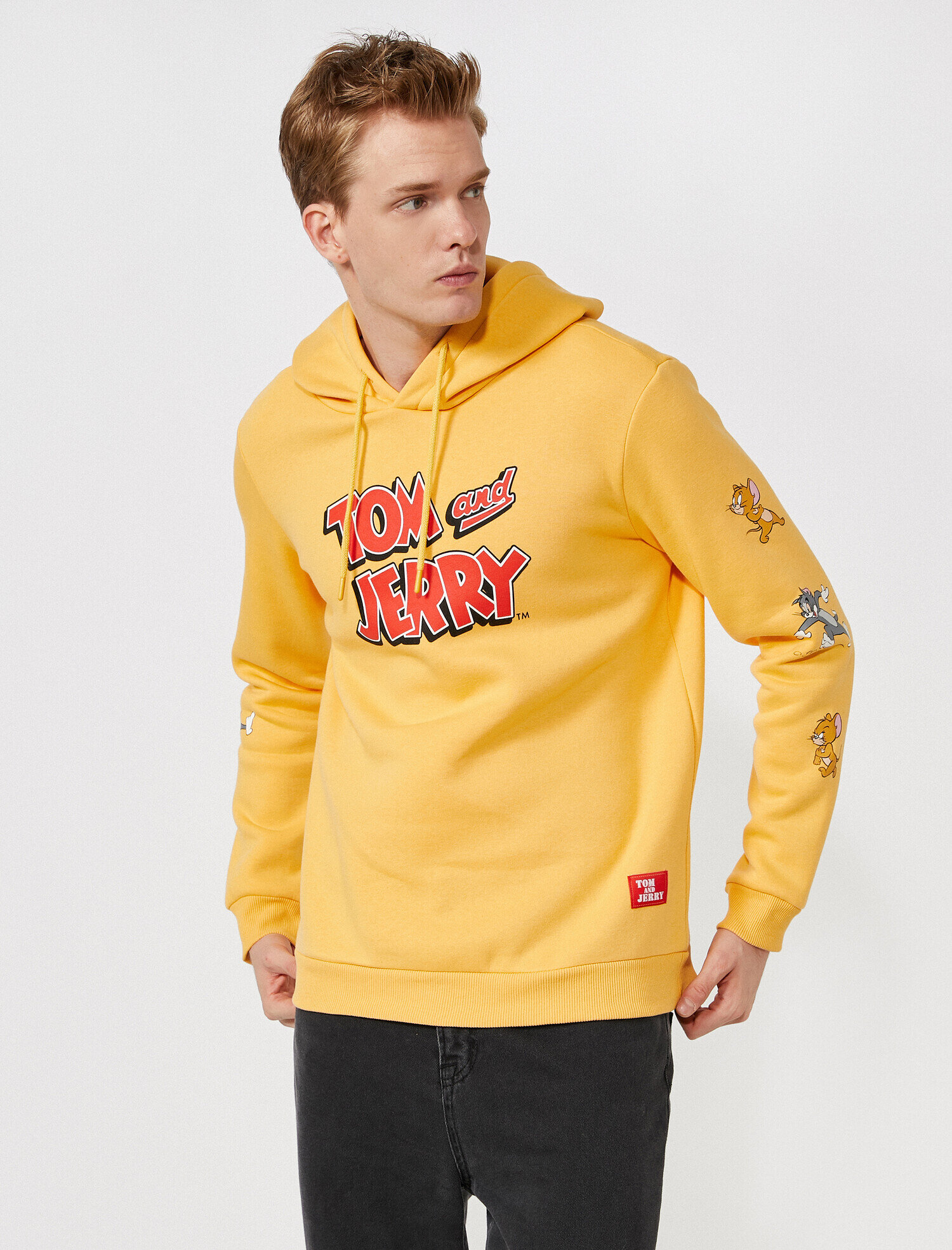   Tom ve Jerry Oversize Kapşonlu Sweatshirt Lisanslı Baskılı