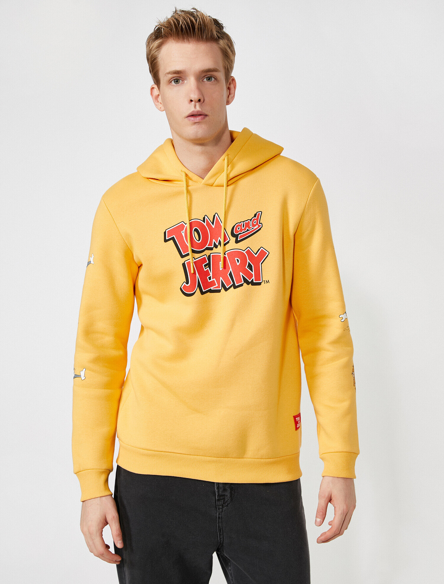   Tom ve Jerry Oversize Kapşonlu Sweatshirt Lisanslı Baskılı