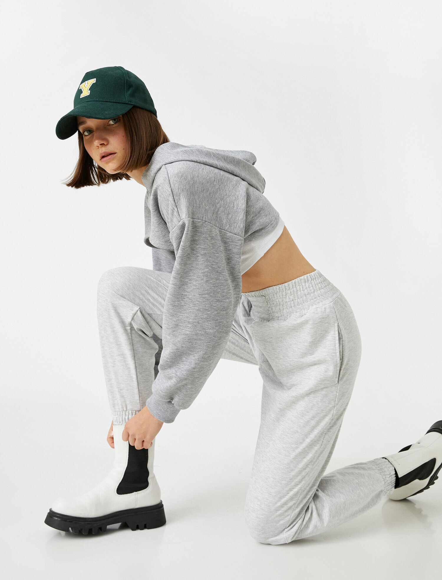   Jogger Eşofman Altı Beli Paçası Lastikli