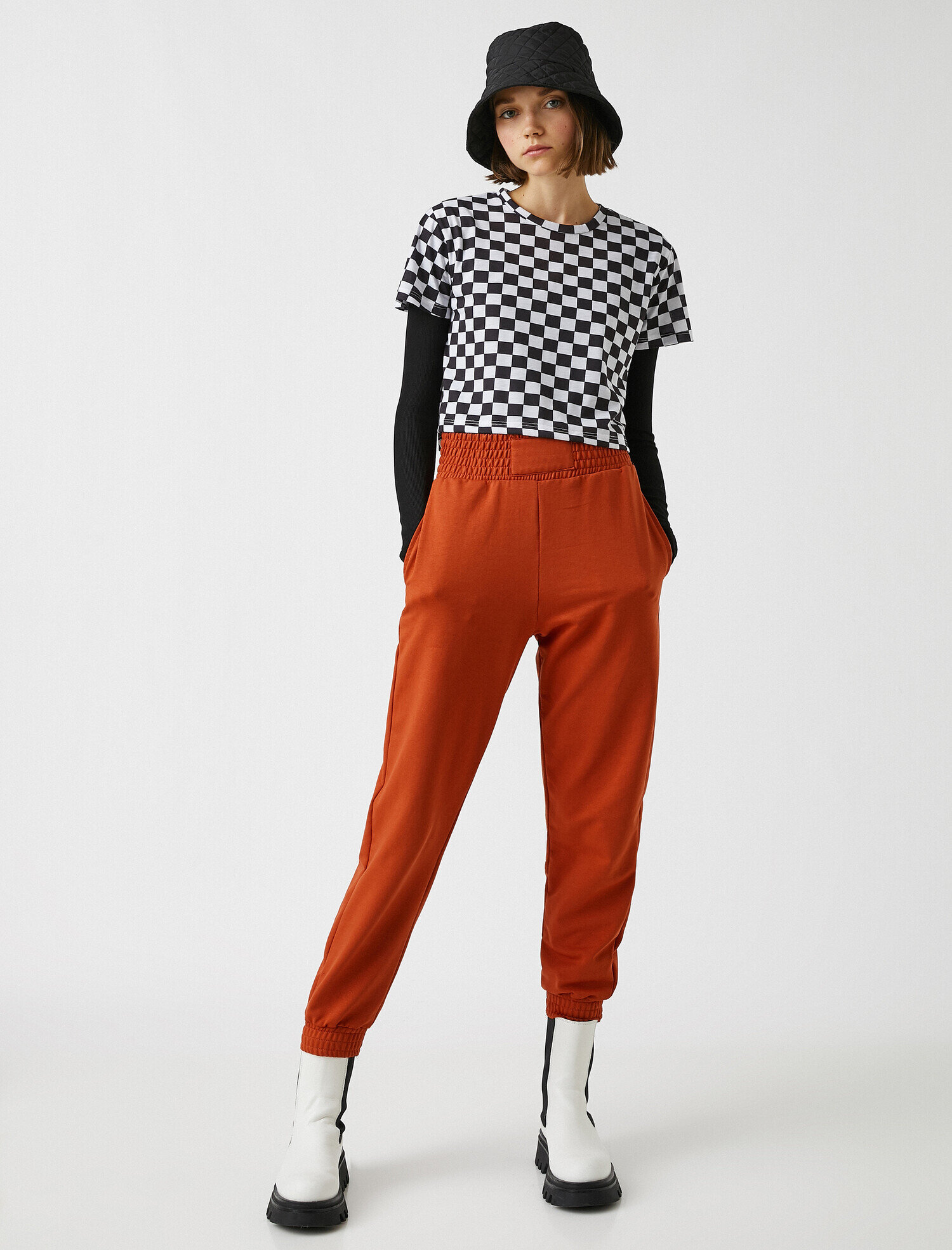   Jogger Eşofman Altı Beli Paçası Lastikli