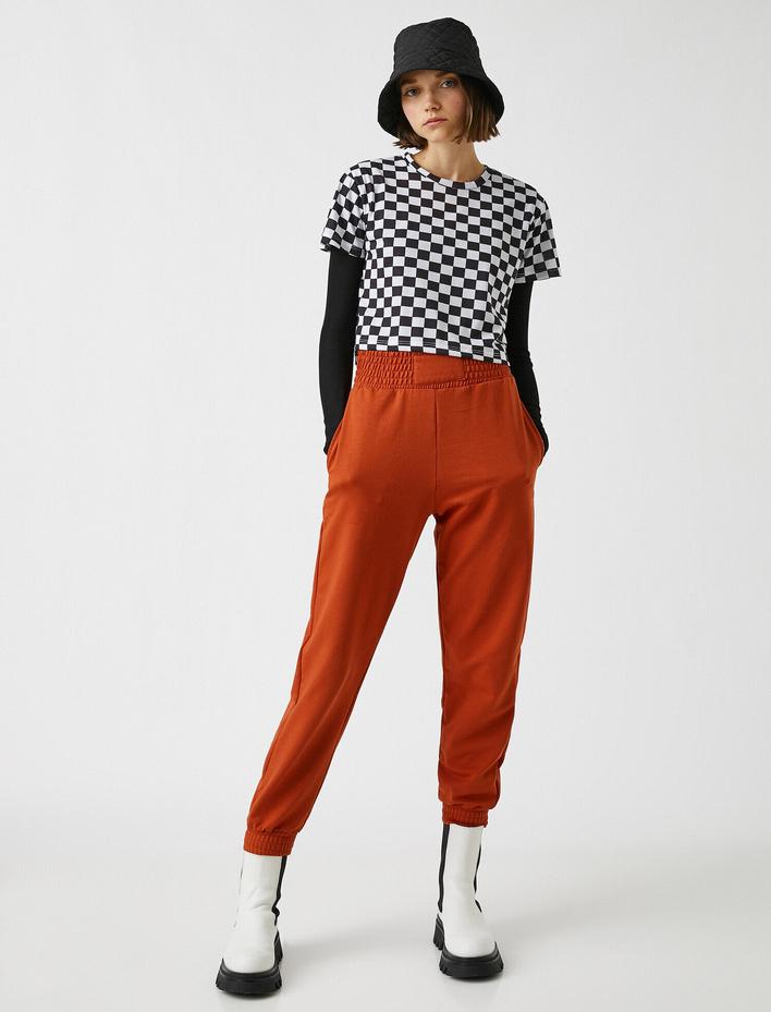  Jogger Eşofman Altı Beli Paçası Lastikli