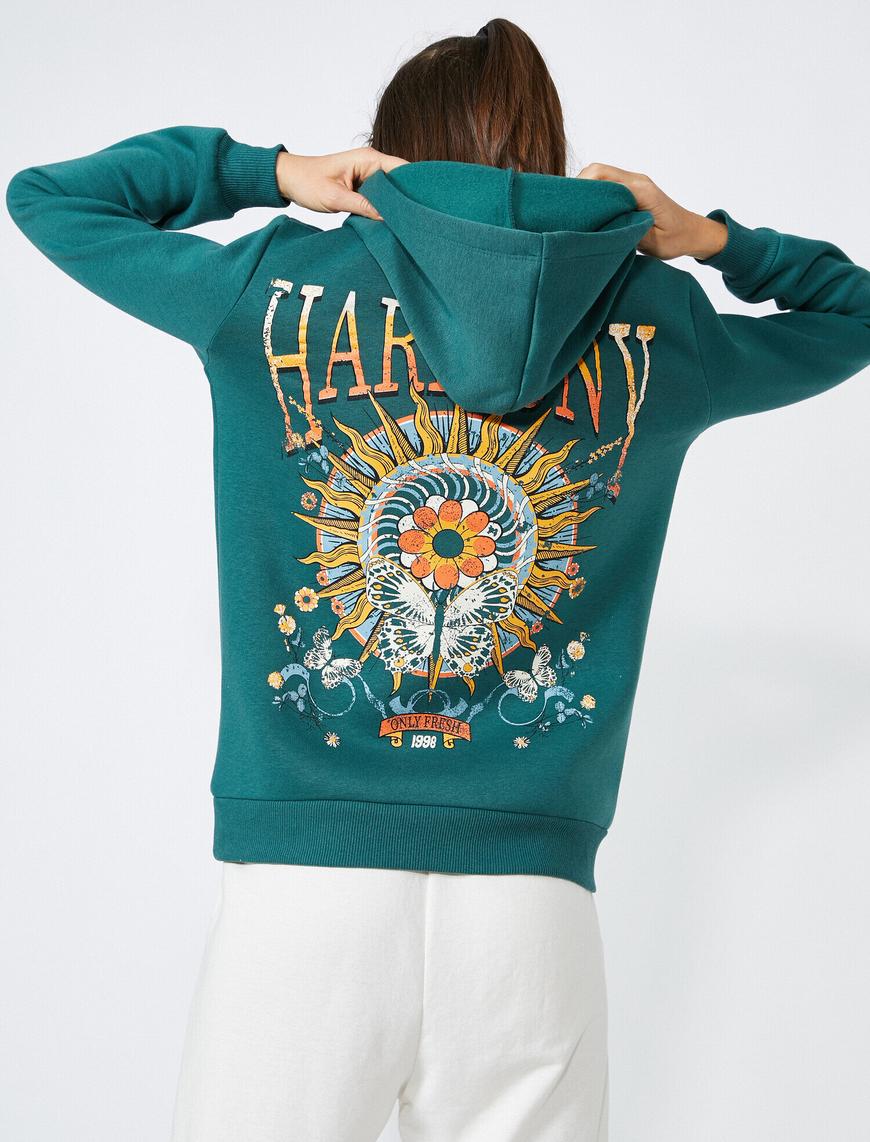   Harmony Baskılı Kapüşonlu Sweatshirt