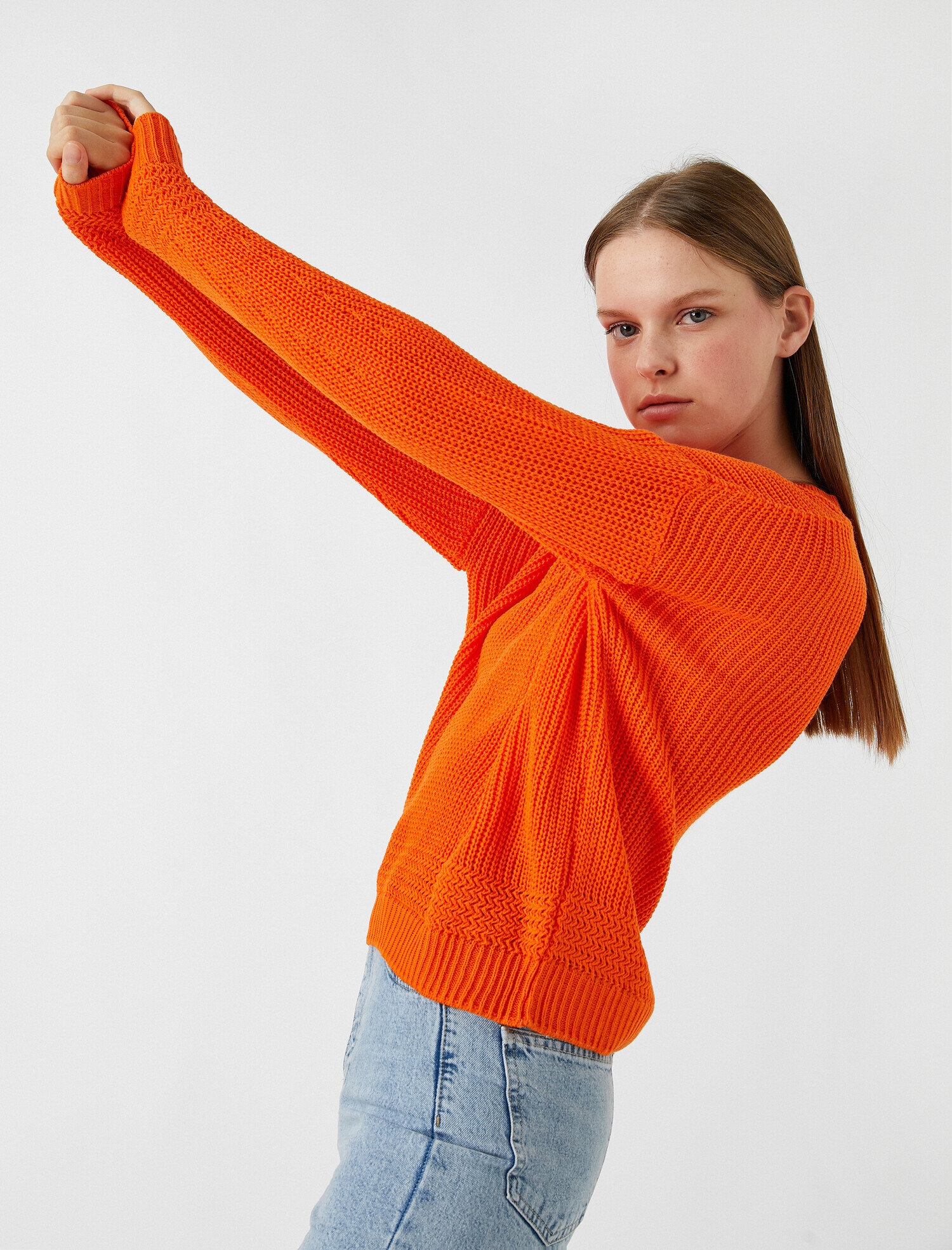   Bisiklet Yaka Triko Kazak Uzun Kollu