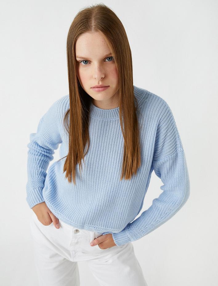  Bisiklet Yaka Triko Kazak Uzun Kollu