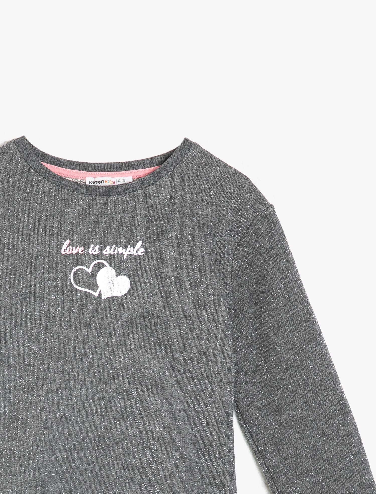 Kız Çocuk Baskılı Sweatshirt Uzun Kollu