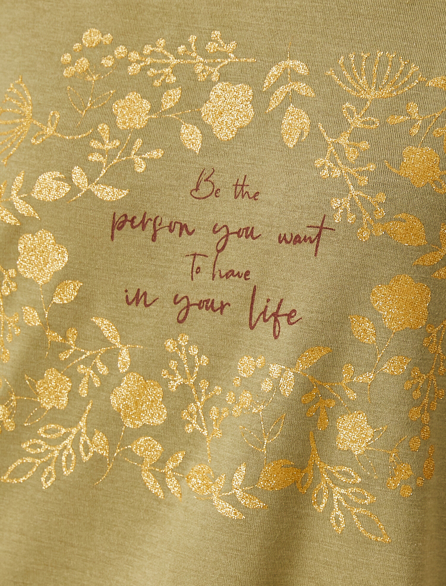   Baskılı Tişört Simli