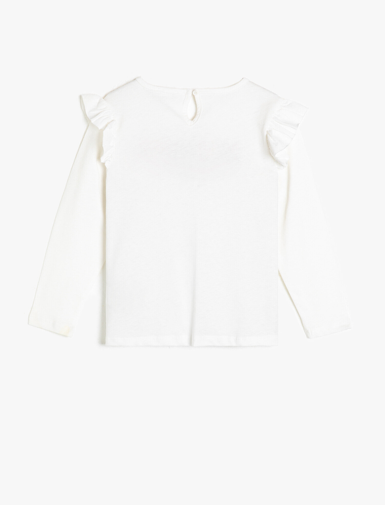  Kız Çocuk Fırfır Detaylı Tişört