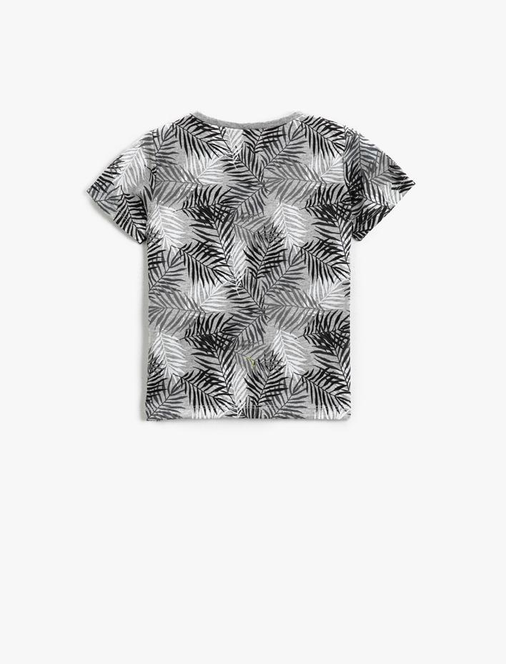 Erkek Bebek Baskılı Tişört Bisiklet Yaka Pamuklu