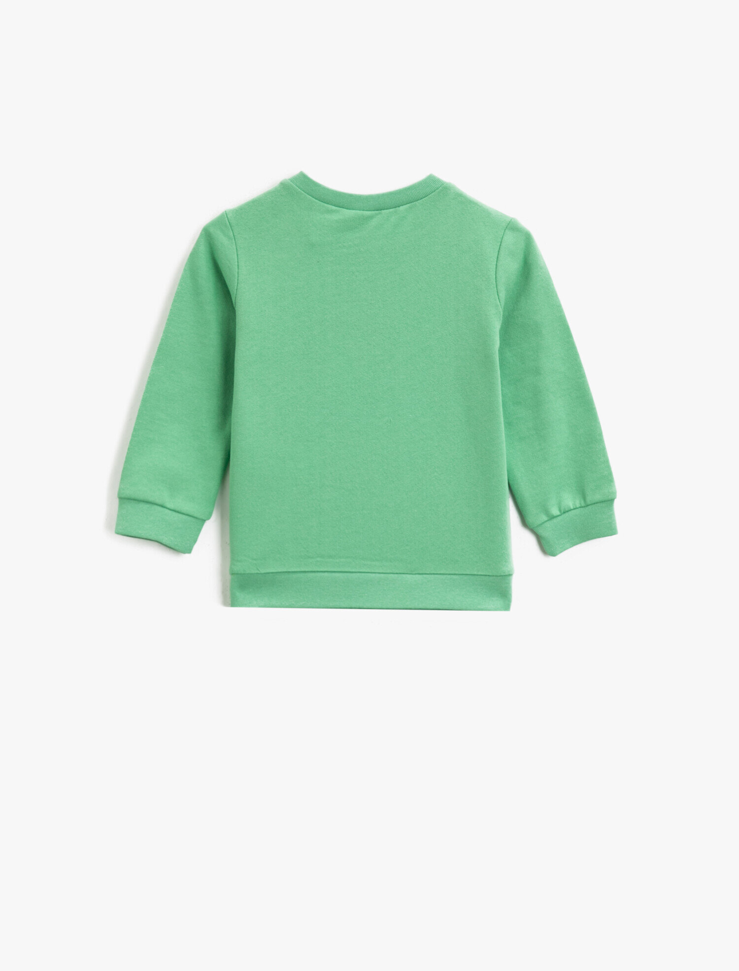  Erkek Bebek Baskılı Pamuklu Bisiklet Yaka Uzun Kollu Sweatshirt