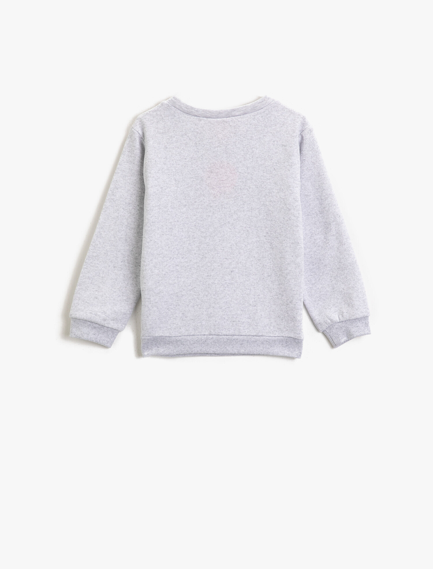  Erkek Bebek Pamuklu Yazılı Baskılı Bisiklet Yaka Uzun Kollu Sweatshirt
